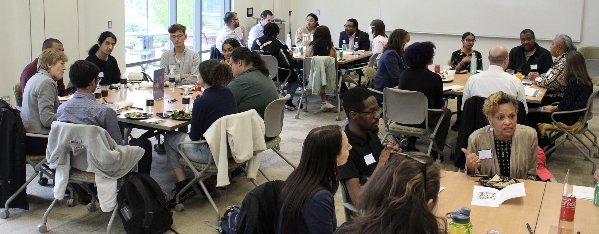 UMBC community members engage in small group conversations with state legislators and policy actors